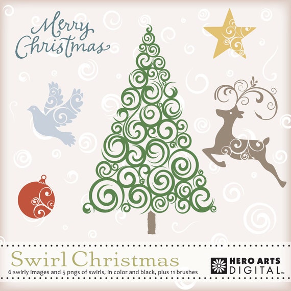 Hero Arts Swirl Christmas Digital Kit DK024