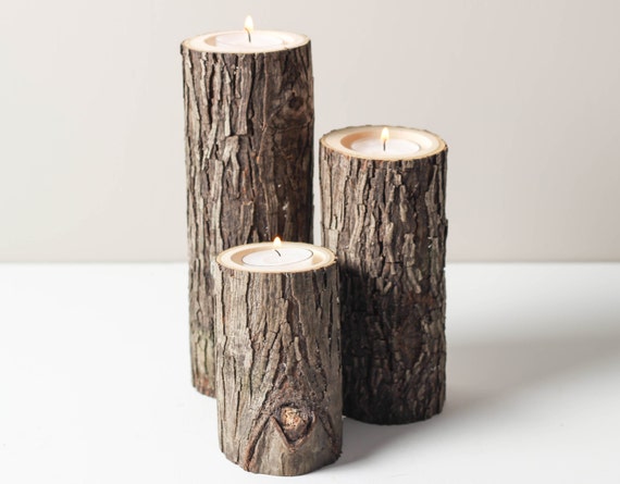 Rustic Tree Bark Candle 7