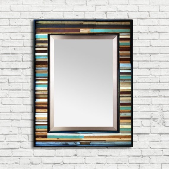 Reclaimed Wood Framed Mirror Reclaimed by ScrapWoodDesign on Etsy