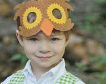 Kids Owl Costume - Owl Mask - Halloween Mask - Adult Owl Mask