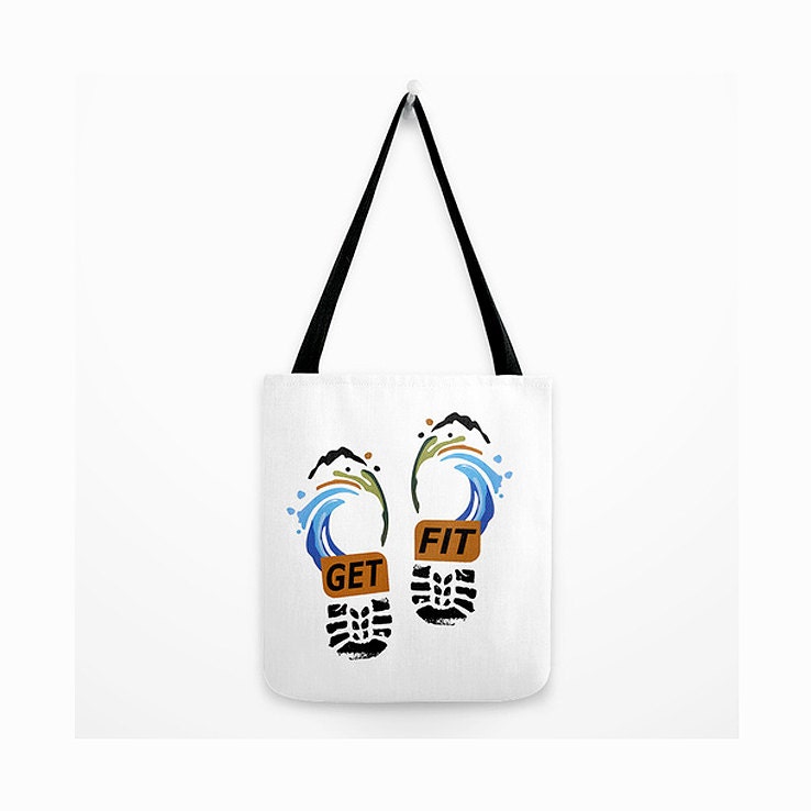 Designer Tote Bag, GET FIT!, Photography, Gym Sports, Exercise, Tablet