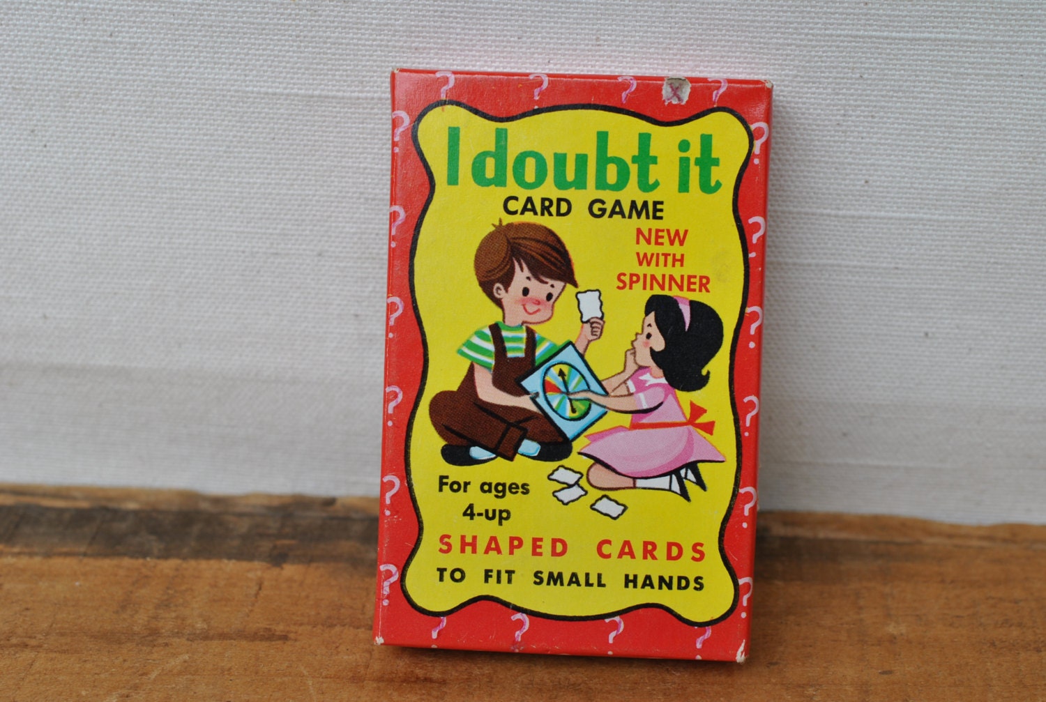 Vintage Card Game I Doubt It 50s Childrens Game Spinner