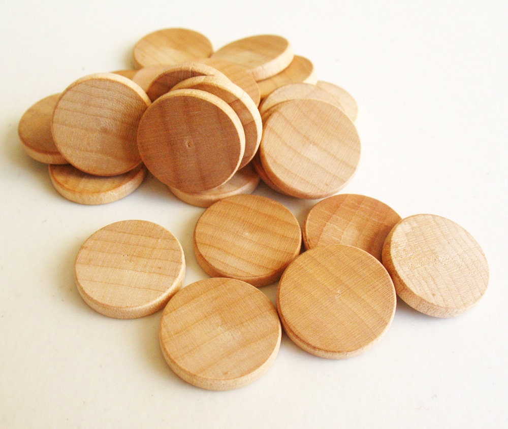 25 Unfinished Wooden Circles 3/4 Small Wooden Circles