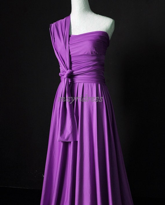 Light Purple Convertible Dress Nude Wedding Dress by Mayridress
