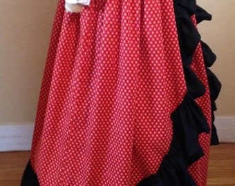 Long prairie, country skirt. Also could be used for the 1900's