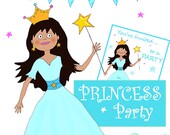 Items similar to Aqua Princess Birthday Printable Party Decorations on Etsy