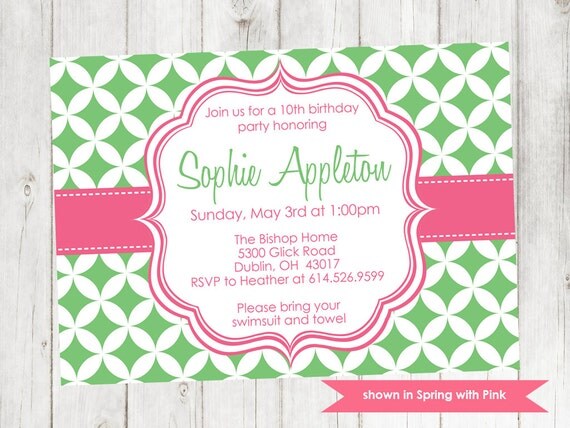 Printable Birthday Party Invitation - Pixie Invitation - Colors and Text Customizable Il_570xn