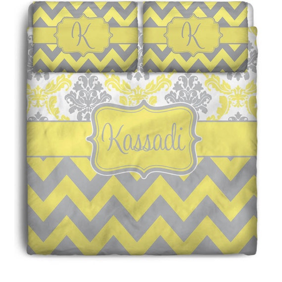grey chevron bedding