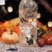Halloween Bats Lighted Wine Bottle Hand Painted Bottle of Boos Spooky Ghosts Black Cat Night Light Frosted Glass Accent Lamp