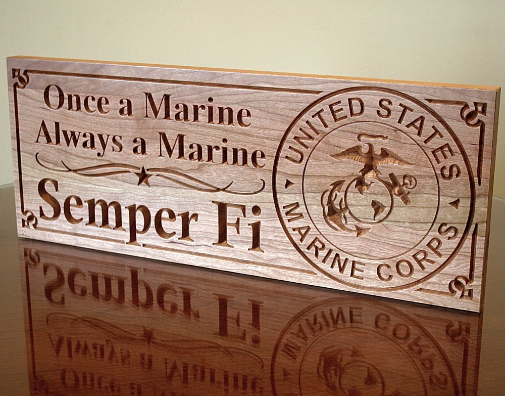 Military Plaque United States Marine Corps by BenchMarkCustomSigns