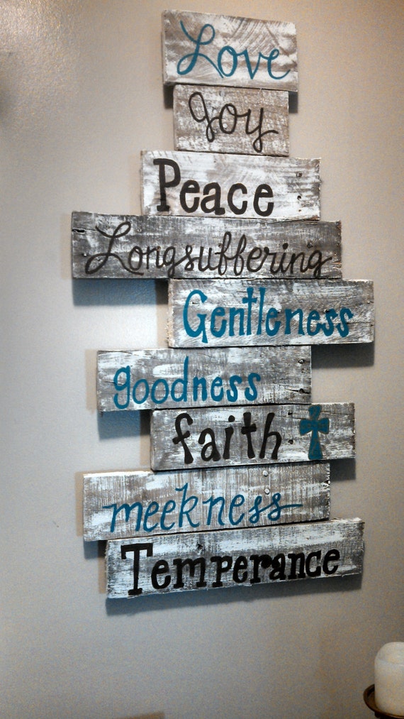 Fruits of the Spirit wooden sign by southerncutedesigns on Etsy