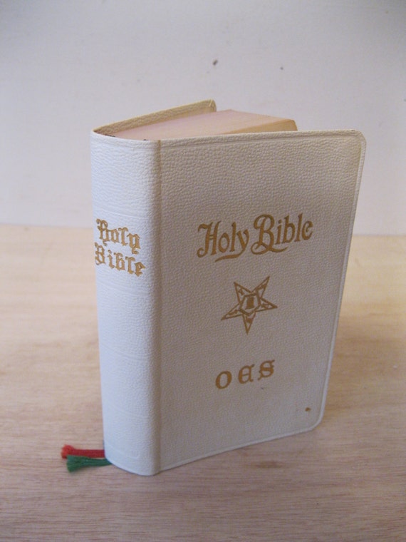 Vintage Leather Masonic Bible Holman Eastern Star by TheBookVault