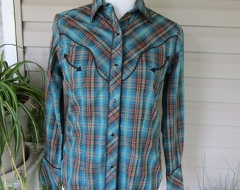 Popular items for plaid western shirt on Etsy