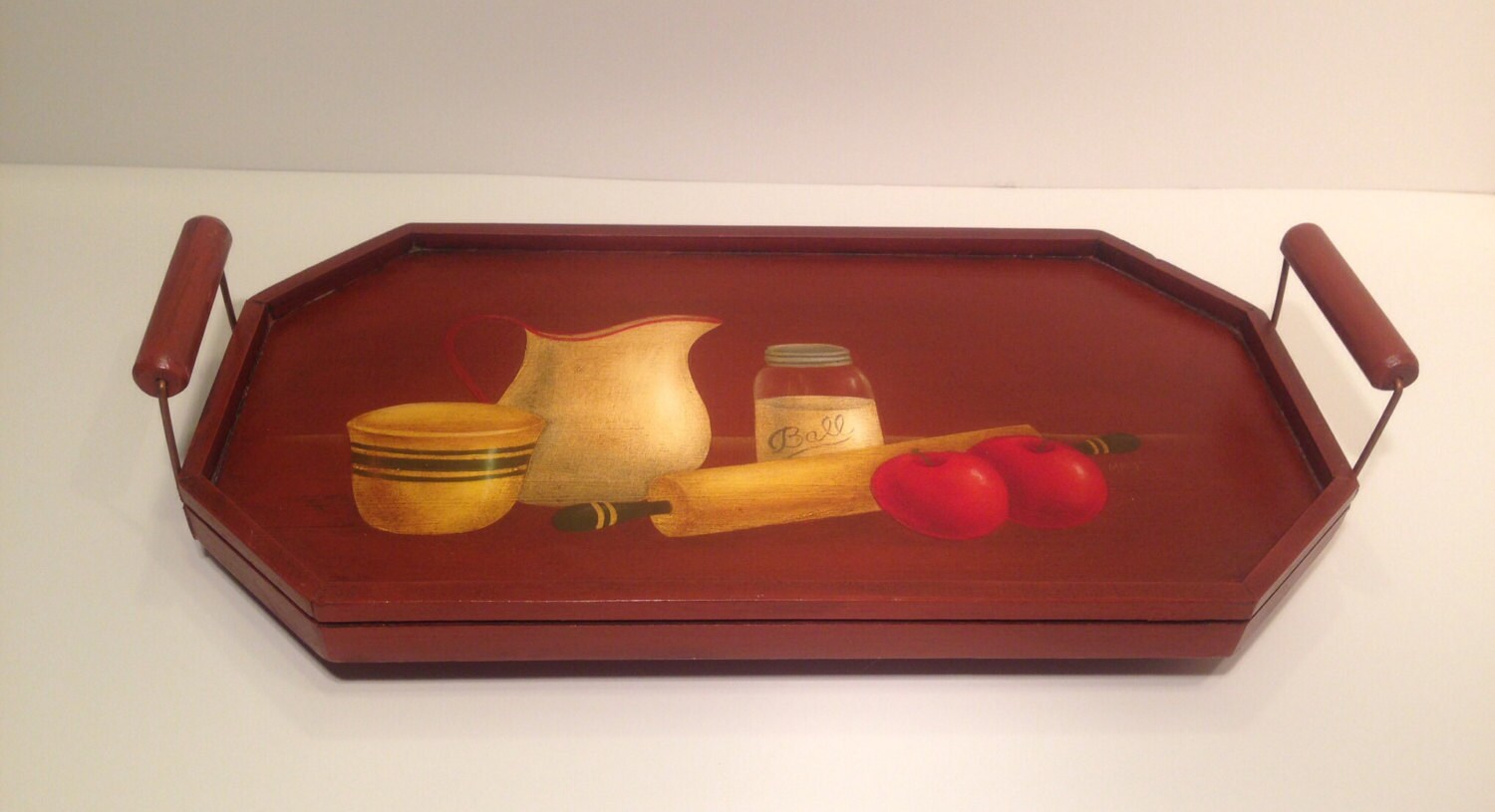 Hand Painted Wood Serving Tray