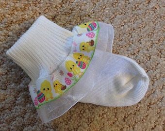 Super cute Easter Bunny Ruffle Socks