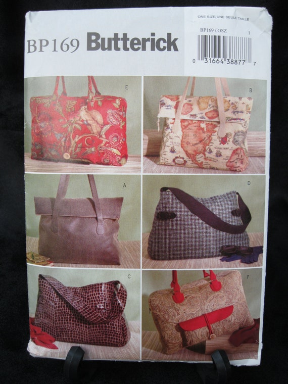 Tote bag pattern, Butterick BP169, six different designs, all are ...