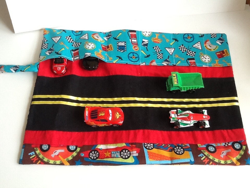 Car and Truck Car Caddy Roll Up Play Mat by JustSomethingSpecial
