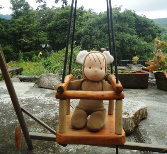 Wooden Doll Swing / Waldorf inspired / Waldorf wooden toy