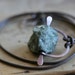 Raw Green Prehnite Stone necklace-Rough, Raw,Unissex,Leather,Arch,Copper,Metalwork,Organic,Tribal,Green,Long,Artisan Handmade,Wire,Bohemian