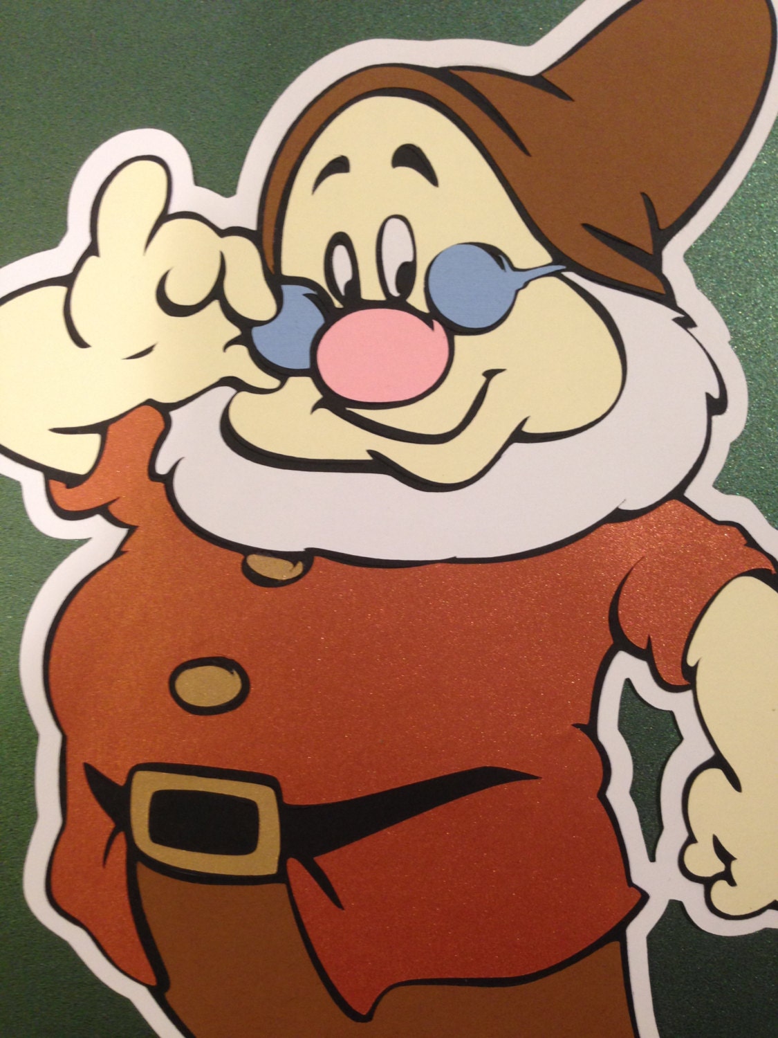 BIG Seven Dwarf Doc from Snow White Die Cut Disney by snowscottage