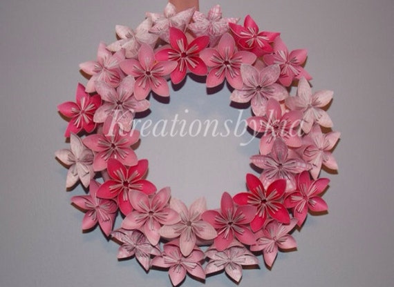 how to make wreath flower origami Paper Birthday/ Wreath / Flower Centerpiece Origami Table Wedding/