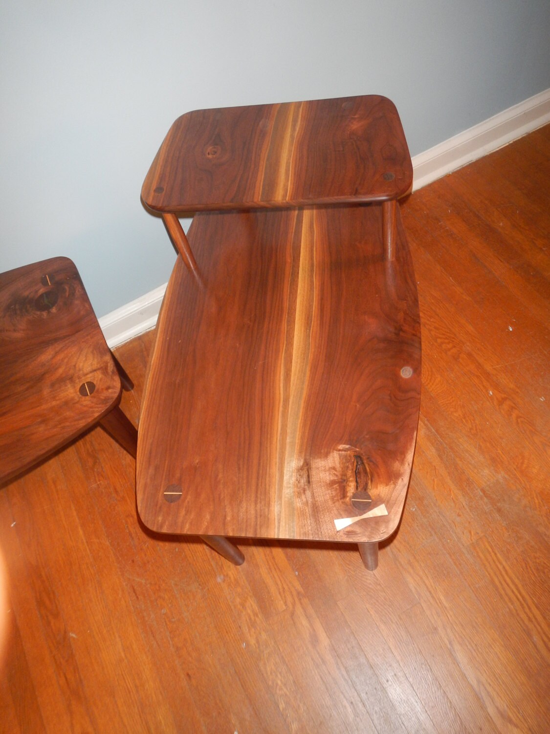 Mid Century Modern Black Walnut End Table Danish Modern