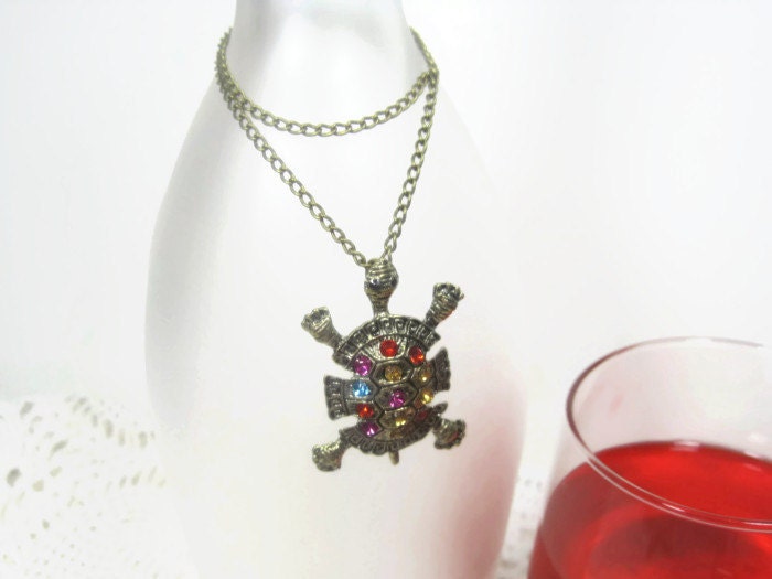 Wine Bottle Necklace Wine Bottle Jewelry Charm Turtle Wine