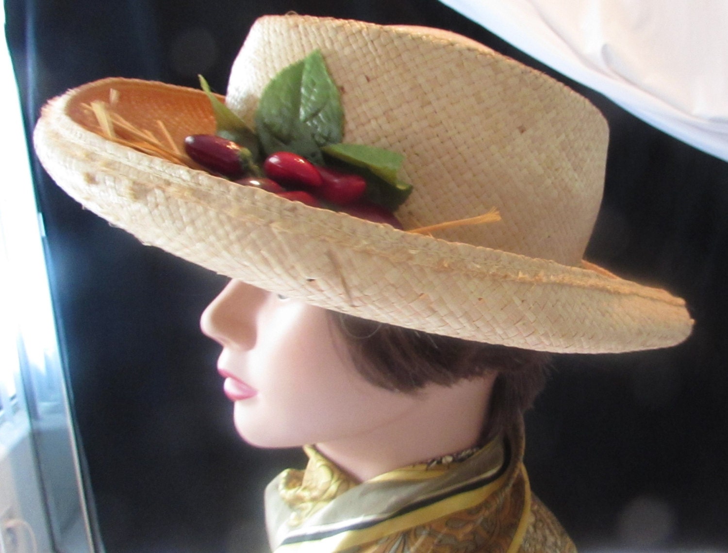 HAT made by Fiesta in Santa Barbara California Chili Peppers