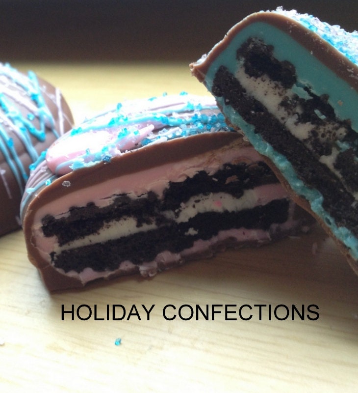 Gender Reveal Chocolate Oreos Chocolate Covered Oreo Cookies