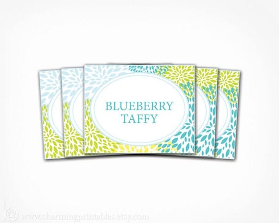 Floral Labels - Custom Colors, Fonts - PRINTABLE DIY Digital File Custom Tags - Floral Collection Il_570xn