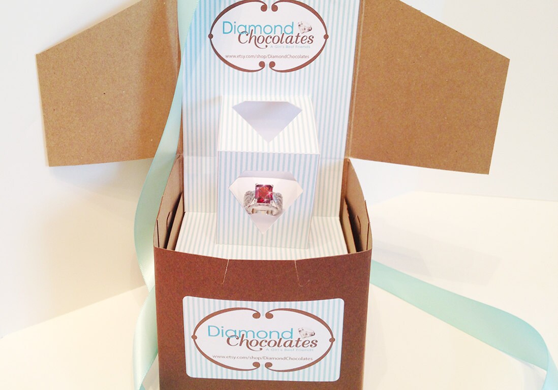 Milk Chocolate Diamond with sparkling ring Gemstone Ring