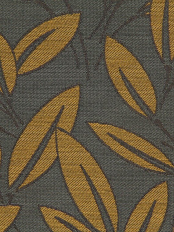 ON SALE Grey Mustard Yellow Upholstery Fabric