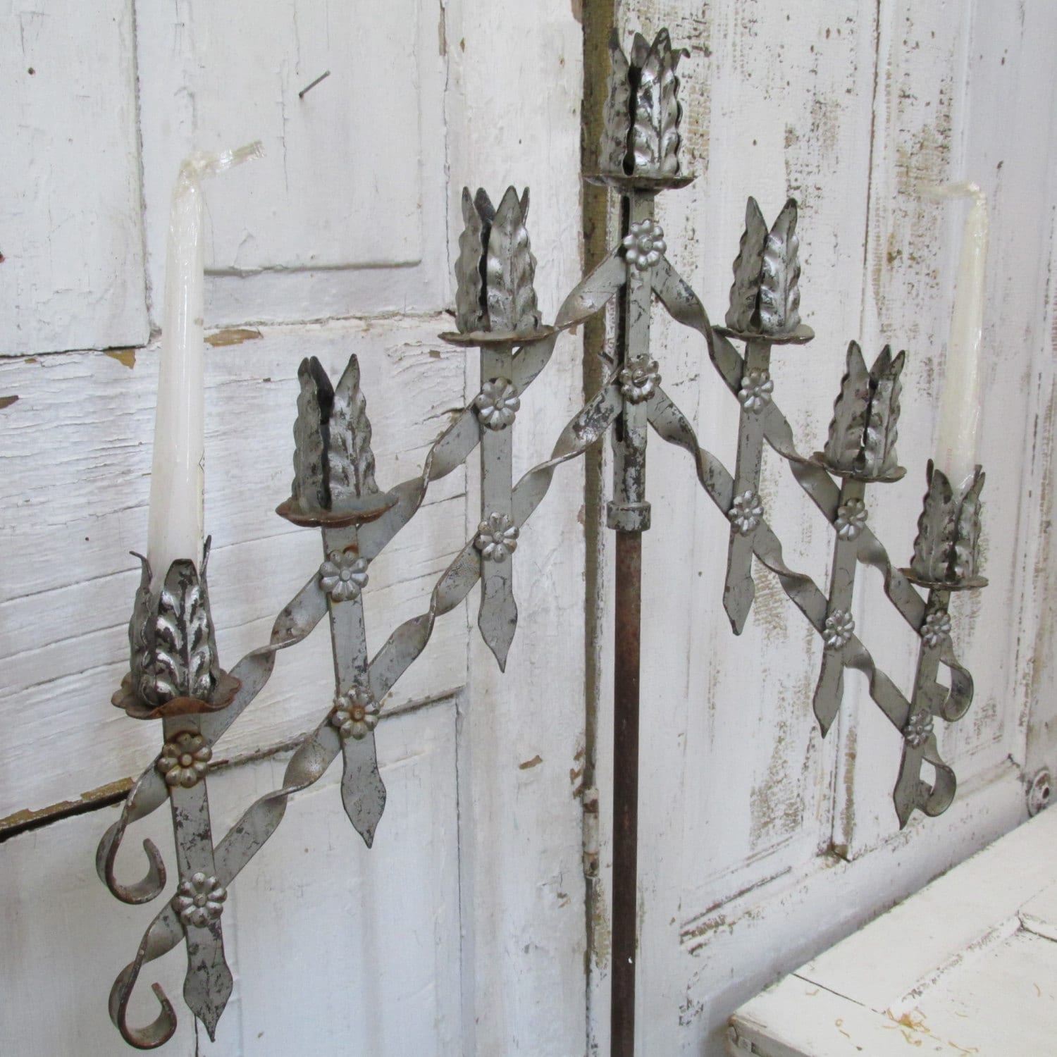 Antique church altar candelabra French Santos by AnitaSperoDesign