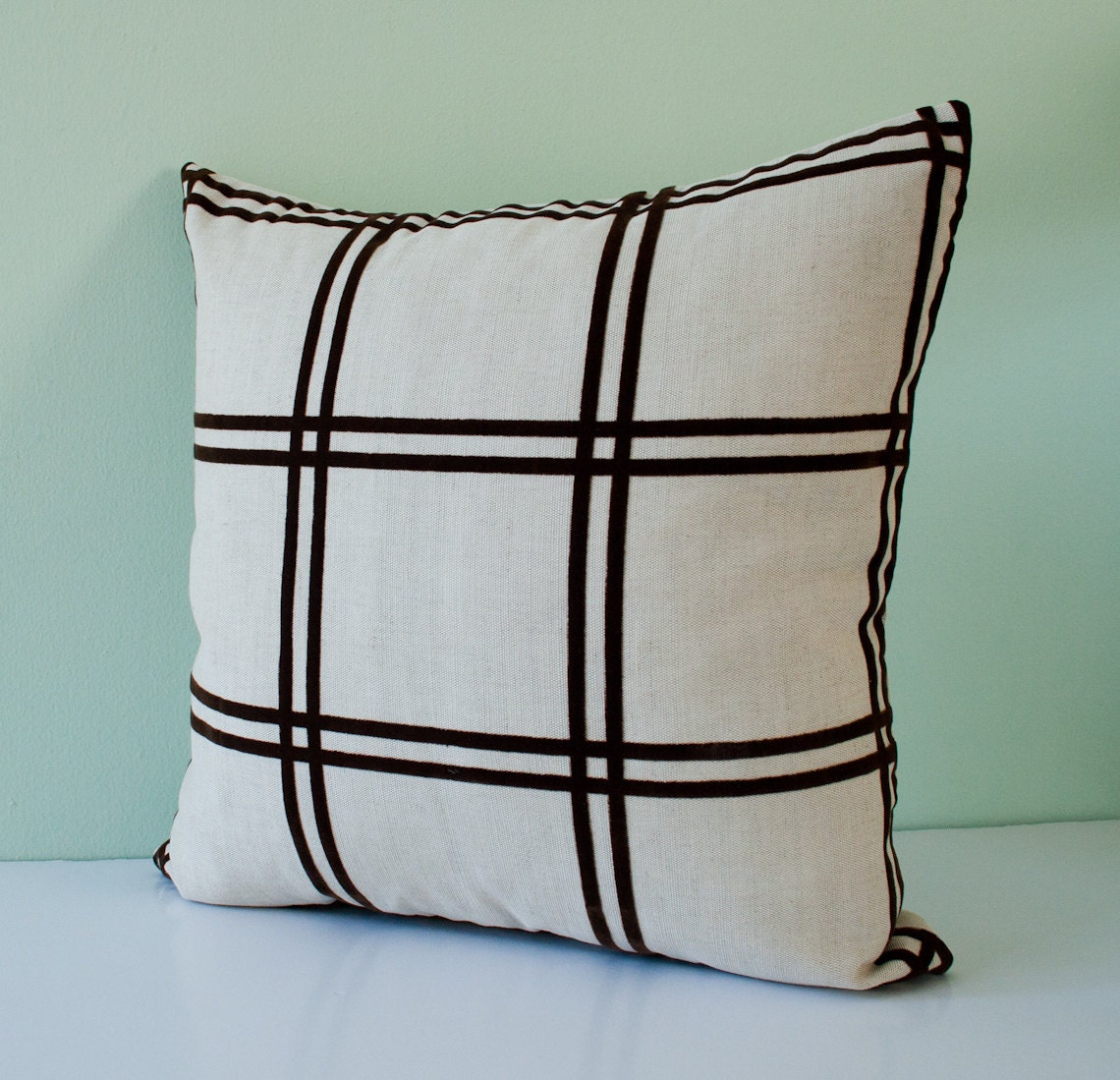 Brown beige cream pillow cover linen decorative by pillowdy