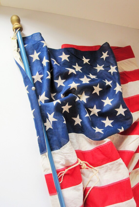 Vintage United States Flag Kit Flag With Halyard and Screw