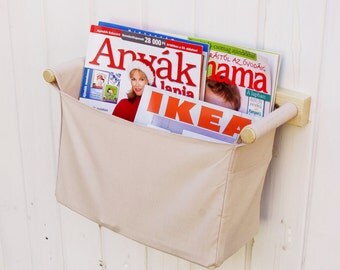 Colgante de pared organizador con 1 bin color beige lino