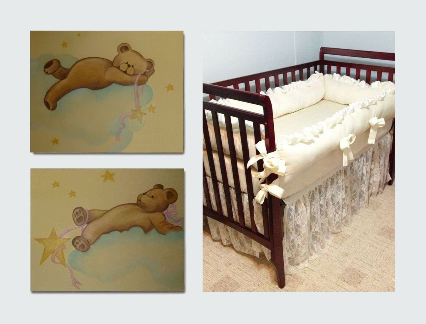 Teddy Bears Baby Nursery Decor Nursery Prints by handpainting