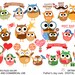 Halloween owls Digital clip art for Personal and Commercial