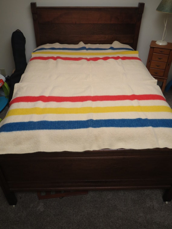 Vintage 1960's JC Penney Golden Dawn Wool Blanket Hudson