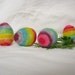 Rainbow Easter felt eggs, Wool Needle Felt, Easter and Spring Home Decor - set of 4 colorful eggs