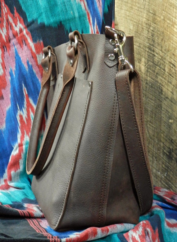 Tote bag leather brown