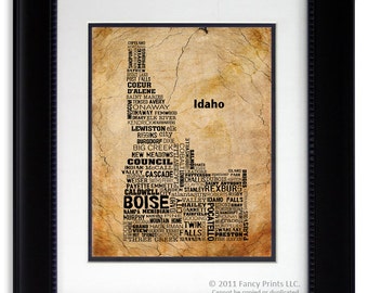 Unique gift for him of UTAH State Utah Map by FancyPrintsforHome