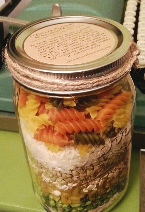 Items similar to With Love, Soup (Soup in a Jar) Gift or Favor (1 qt