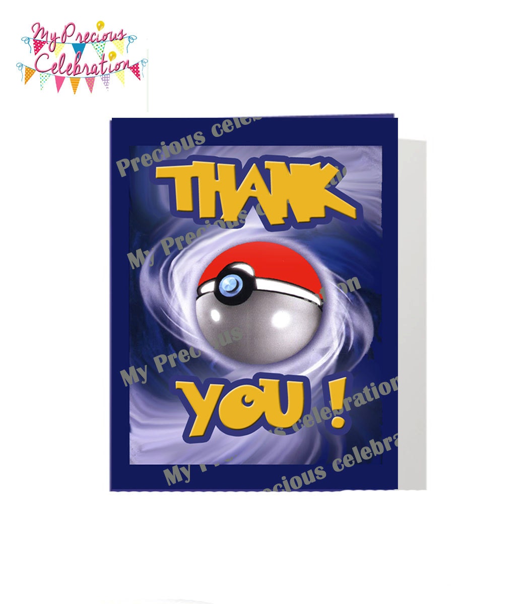 Pokemon Thank You Cards - Free Printable Templates