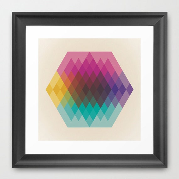 Items similar to Geometric Pattern Print Wall Art - Fig. 022 - MEDIUM ...