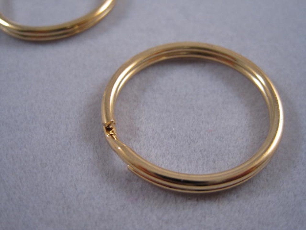 Split ring large Key rings Key chain rings Gold finished