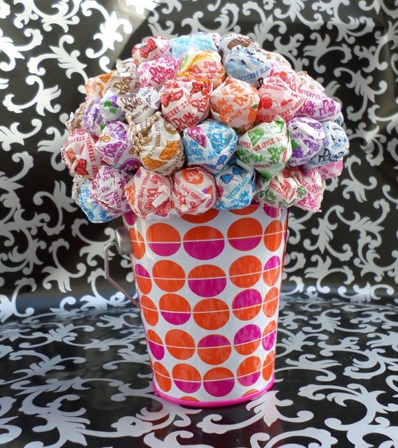 Pink and Orange Dum Dum Lollipop Bouquet / Topiary / Tree