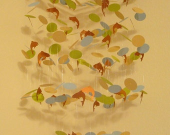 fish mobile, circle mobile, modern fish mobile, modern baby mobile, crib mobile, nursery mobile, classroom decor, baby shower gift