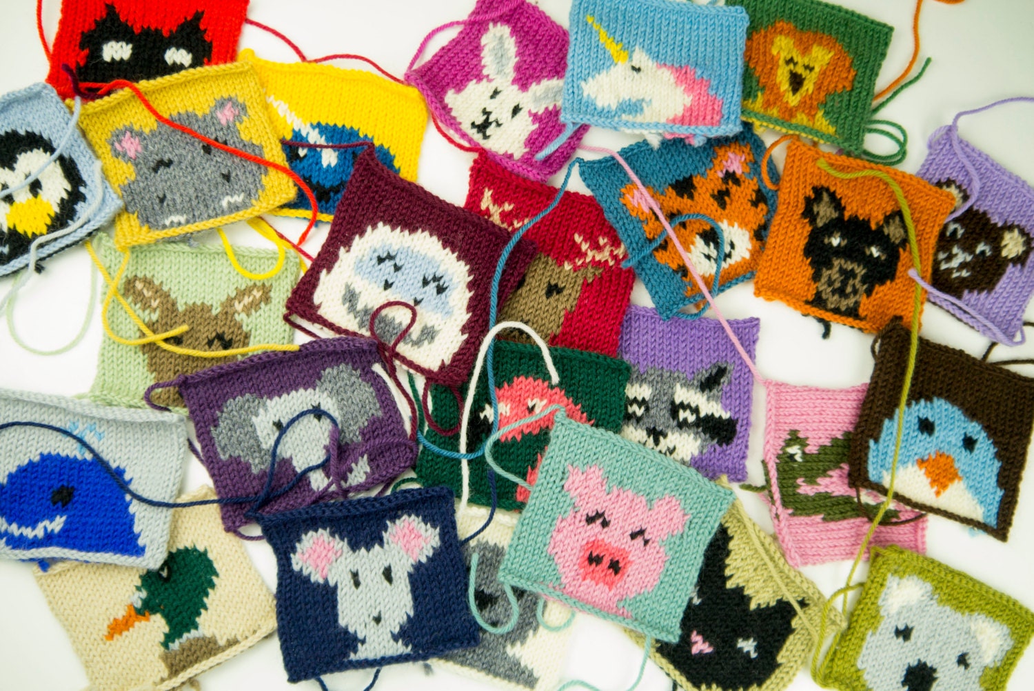 30 Animal Squares PDF Knitting Pattern