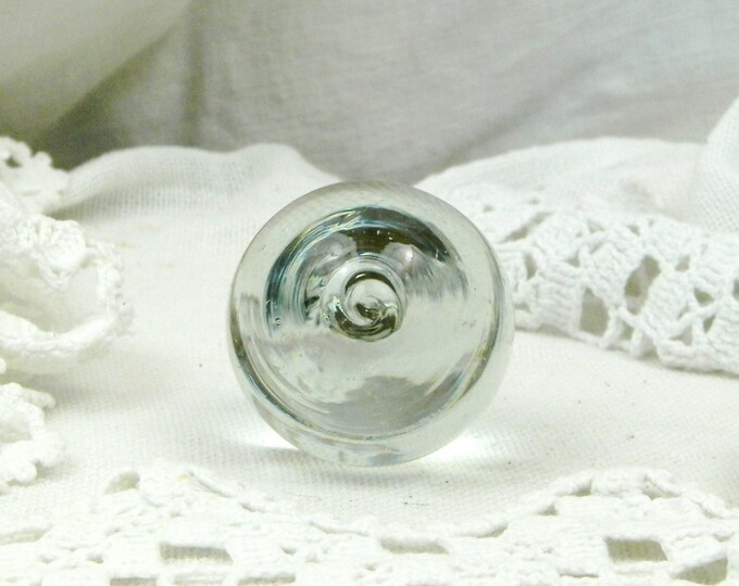 Antique French Solid Blown Glass Bottle or Carafe Stopper / Wine / Shabby Chic / French Country Decor / Retro Vintage Home / Crystal Ball Antique French Solid Blown Glass Bottle or Carafe Stopper / Wine / Shabby Chic / French Country Decor / Retro Vintage Home / Crystal Ball